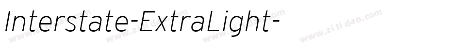 Interstate-ExtraLight字体转换