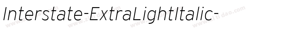 Interstate-ExtraLightItalic字体转换