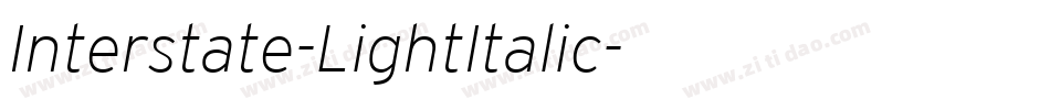 Interstate-LightItalic字体转换