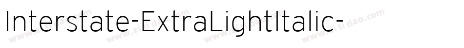 Interstate-ExtraLightItalic字体转换