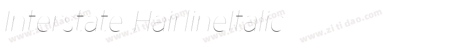 Interstate-HairlineItalic字体转换