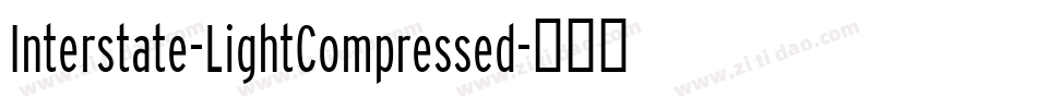 Interstate-LightCompressed字体转换