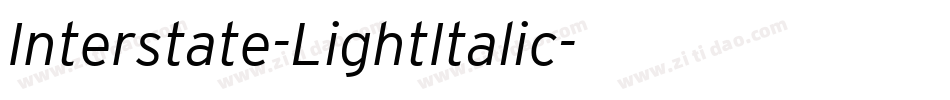 Interstate-LightItalic字体转换