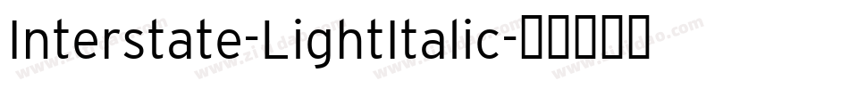 Interstate-LightItalic字体转换