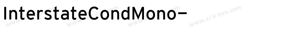 InterstateCondMono字体转换