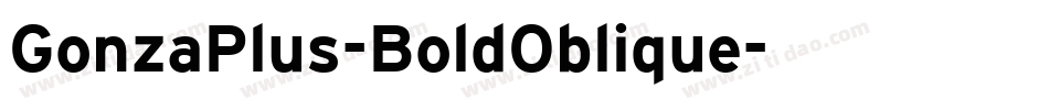 GonzaPlus-BoldOblique字体转换