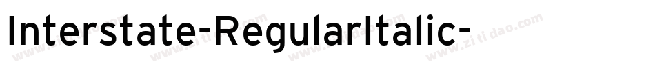 Interstate-RegularItalic字体转换