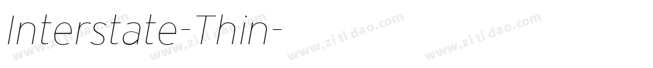 Interstate-Thin字体转换