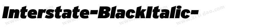Interstate-BlackItalic字体转换