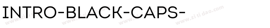 Intro-Black-Caps字体转换