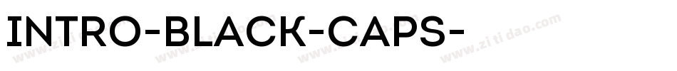 Intro-Black-Caps字体转换