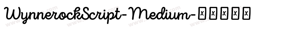 WynnerockScript-Medium字体转换