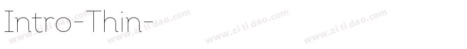 Intro-Thin字体转换
