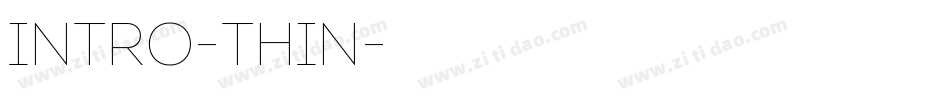 Intro-Thin字体转换