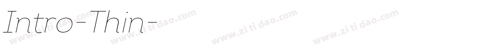 Intro-Thin字体转换