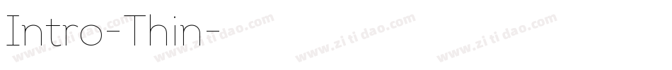 Intro-Thin字体转换