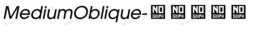 MediumOblique字体转换