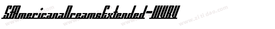 SfAmericanaDreamsExtended-WVBV字体转换