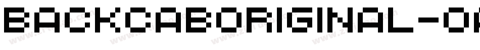 BackcabOriginal-OA06字体转换