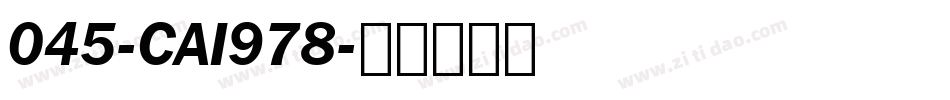 045-CAI978字体转换