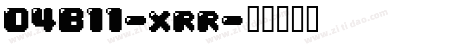04B11-xrr字体转换