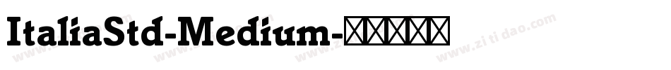 ItaliaStd-Medium字体转换