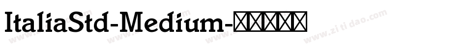 ItaliaStd-Medium字体转换