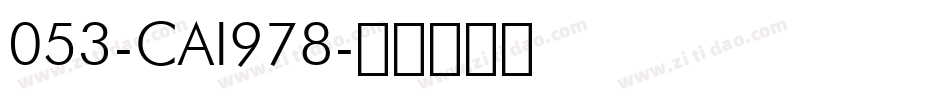053-CAI978字体转换