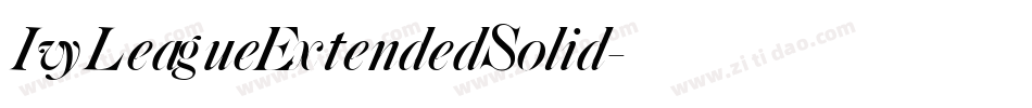 IvyLeagueExtendedSolid字体转换