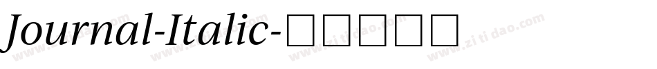 Journal-Italic字体转换