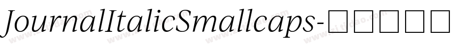 JournalItalicSmallcaps字体转换