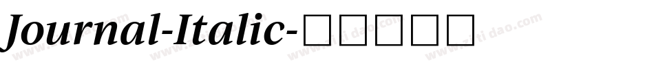 Journal-Italic字体转换