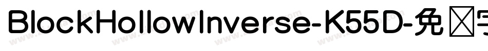 BlockHollowInverse-K55D字体转换