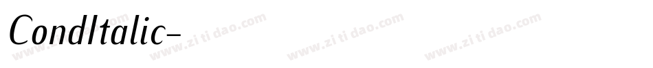 CondItalic字体转换