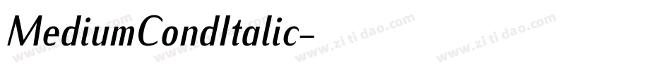 MediumCondItalic字体转换