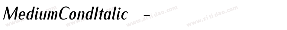 MediumCondItalic转换器字体转换