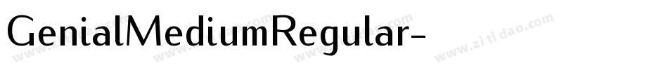 GenialMediumRegular字体转换