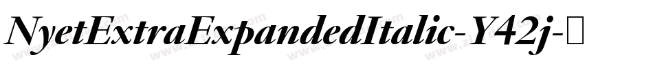 NyetExtraExpandedItalic-Y42j字体转换