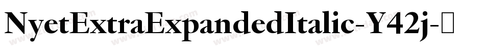 NyetExtraExpandedItalic-Y42j字体转换