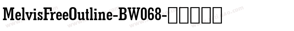 MelvisFreeOutline-BW068字体转换