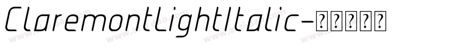 ClaremontLightItalic字体转换
