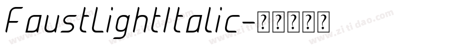 FaustLightItalic字体转换