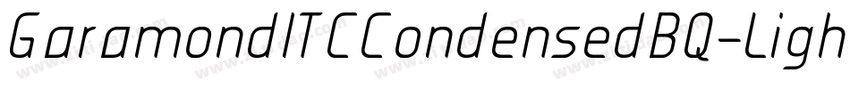 GaramondITCCondensedBQ-LightItalic字体转换