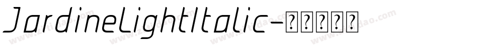 JardineLightItalic字体转换