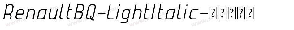 RenaultBQ-LightItalic字体转换