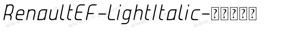 RenaultEF-LightItalic字体转换
