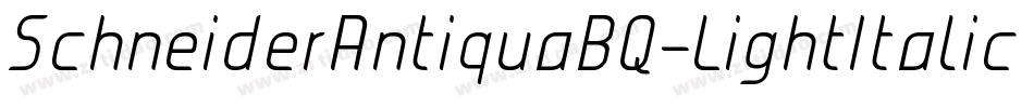 SchneiderAntiquaBQ-LightItalic字体转换