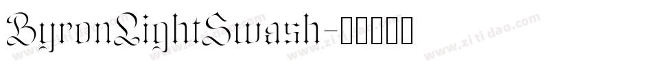 ByronLightSwash字体转换