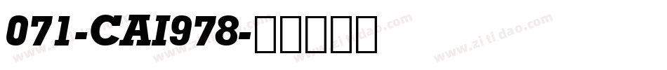 071-CAI978字体转换
