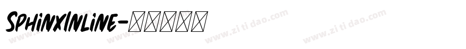 SphinxInline字体转换